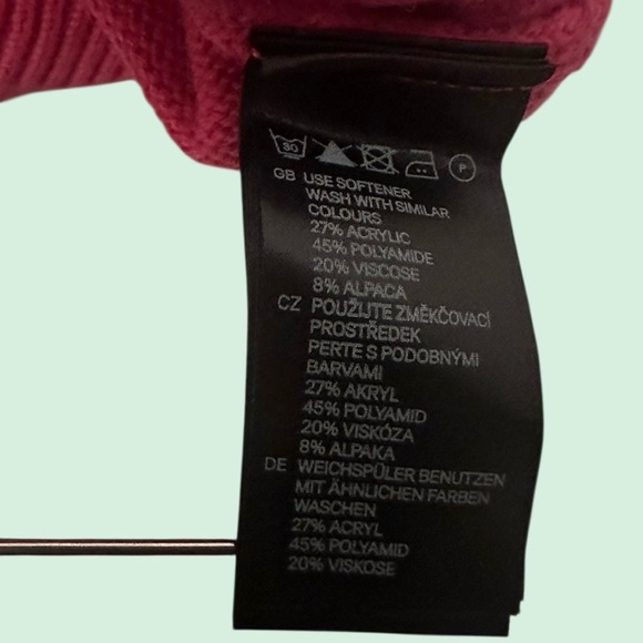 H&M New Cableknit Crewneck Sweater Pink Fuchsia Women Size Small NWT - Picture 11 of 11